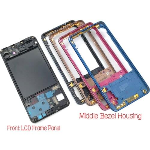 1Pcs Middle Bezel Frame Cover Front Housing LCD Panel For Samsung A70 A705F Replacement Parts