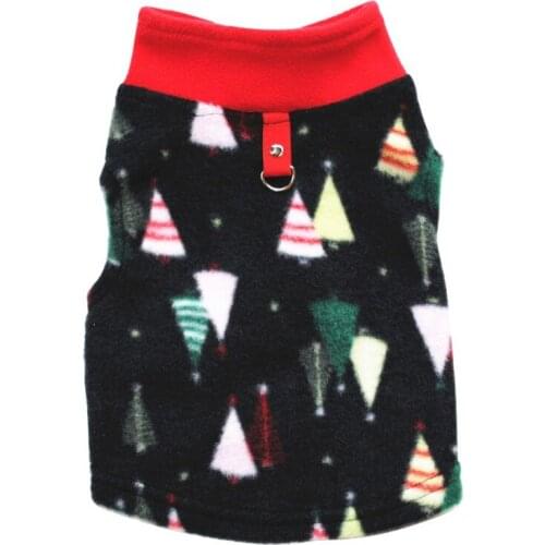 1PC Dog Vest Two Legged Sleeveless Sweatshirt Fashion Polyester Fleece Christmas Hat Patterns Dogs T-shirt Dog Vests