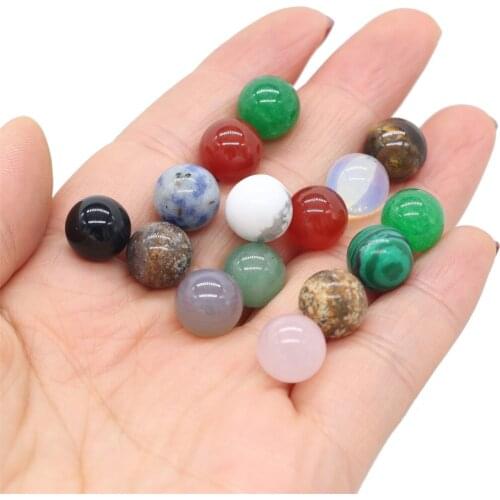 10Pcs Natural Gem Non-porous Loose Beads Childrens Toys, Stone Marbles Collection Table Fish Tank Decorations Decoration Beads