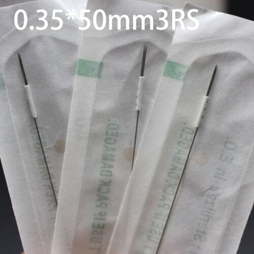 100pcs Sterilized 0.35x50mm 3RS Permanent Makeup Tattoo Needle For Eyebrow Tattoo Needle Lip Eyeliner and body tattoo design