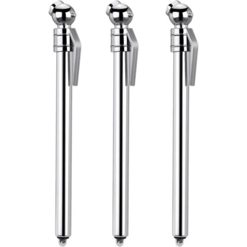 3Pcs Metal Pencil Tire Pressure Gauge 5-50 PSI Universal for Car Motorcycle Bicycle