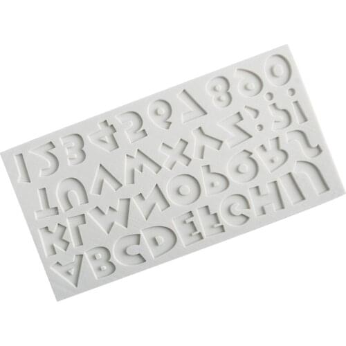 3D Sugar Craft Letters Number Silicone Cupcake Fondant Mold DIY Party Cake Decorating Tools Candy Chocolate Gumpaste Mould m097