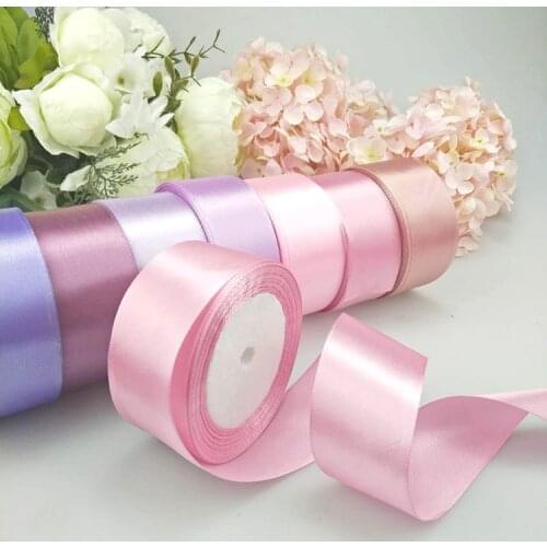 6mm 1cm 1.5cm 2cm 2.5cm 4cm 5cm Satin Ribbons for Decor DIY Weaving Bandwidth Artificial Silk Crafts Supplies Sewing Accessories