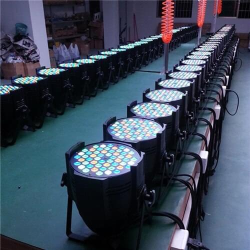 8pcs 54*3W High Power Wireless Remote Control Hand In Hand Stage Led Par Light RGB Color Changing for Night Club Disco light