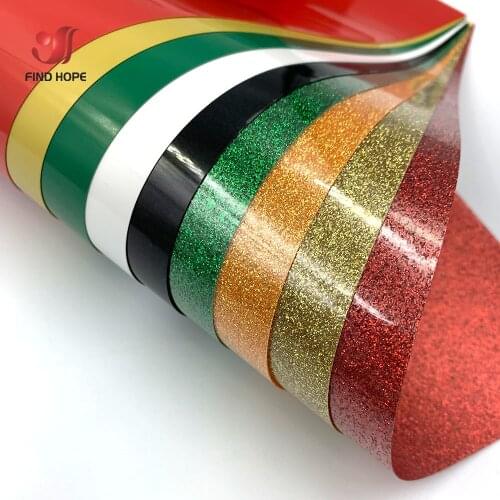 9pcs 30*25cm PU Glitter Heat Transfer Vinyl T-shirt Iron On HTV Printing Clothing Cricut Film Roll