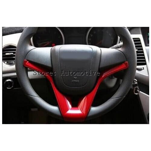 Accessories Fit For Chevrolet Cruze Trax Tracker steering wheel chrome trim cover insert sticker
