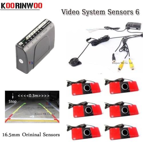 Dual Core CPU Car parking Sensor 6 Video RCA 12V Reverse Radars Parktronic for Car Auto System Car detector parking Assistance