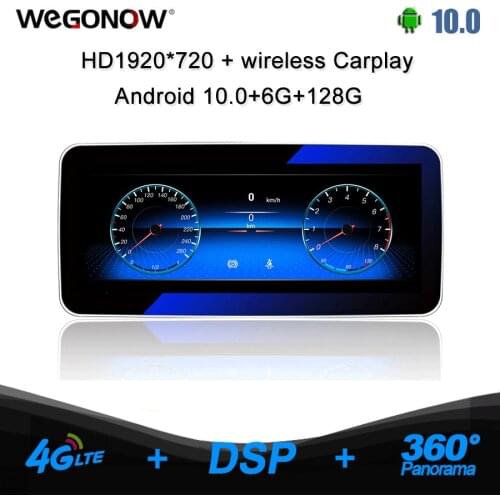 6GB +128GB 10.25" Blu-Ray Android 10.0 Car gps RDS Radio Player For Mercedes Benz GLC X253 C Class W205 C180 C200 C220 C300 C350