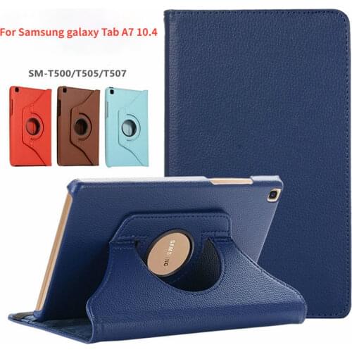Case for Samsung Galaxy Tab A7 10.4 2020 Tablet Rotating Stand Cover for Galaxy Tab A7 10.4 2020 SM-T500/T505/T507 Case+film-pen