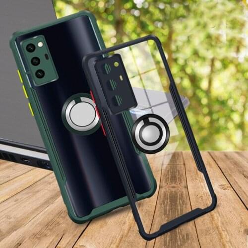 For Huawei P30 Pro P30Lite Case Hard Transparent With Stand Ring shockproof protect Back Cover Case For huawei P40 Pro P40Lite