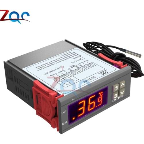 DST1000 Digital Temperature Control Controller Thermostat DS18B20 Sensor Waterproof AC 100V-220V Replace STC-1000 110V 220V