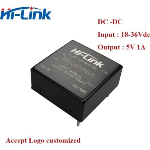 DC-DC 18-36V to 5V 1A output dc dc voltage transformer for power switch HLK-5D2405 2pcs/lot FREE SHIP