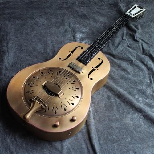 Jonathan 15 Series Resonator Guitar With Pickup , Resophonic Guitars, Metal Body Duolian Guitars