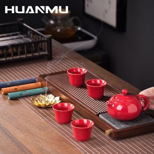 7Pcs/Set Ceramic Chinese Creative Tea Set With Incense Burner 1 Teapot 4 Cups Business Gift Drinkware Premium Tea Ceremony Box