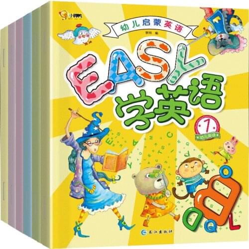 6 Volumes / Set of English Grade Reading Books 0-3Years Old Back To School Children English Enlightenment Books Picture Book