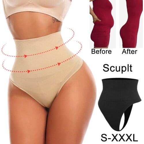 Women Waist Trainer Body Shaper High Waist Butt Lifter Tummy Control Panty Slimming Underwear Thong Shapewear Panties Girdle