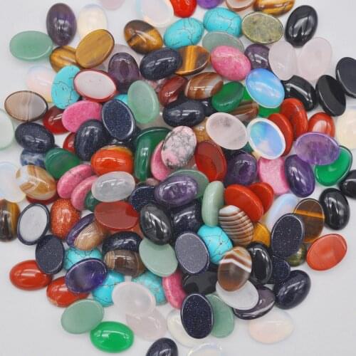 14x10MM Crystal/Sodalite/Aventurine/Howlite/Tigereye/Sandstone/Opal/Carnelian/Quartz Oval CAB Cabochon Jewelry (10 pcs/lot)