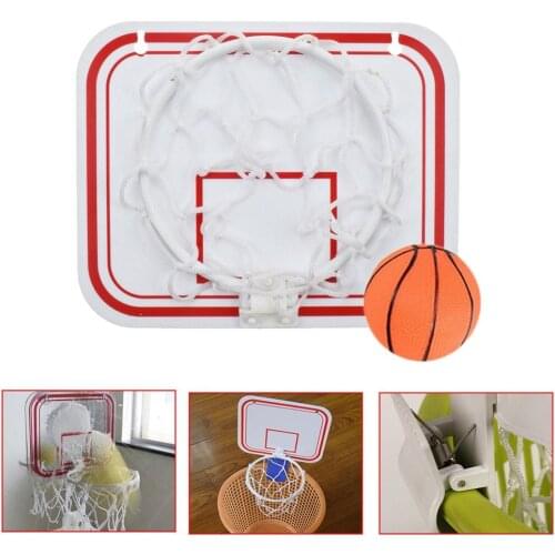 Indoor Basketball Hoop Set Shatterproof Backboard Mini Sports Punch Free Toy Rebounds Wall Hanging With Suction Cups Pump