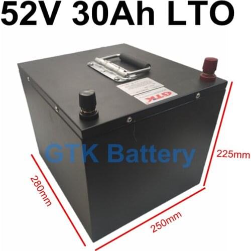 LTO 52V 30AH Lithium titanate battery with 22S 100A BMS for 5000W ebike scooter electric viehicle car +5A charger