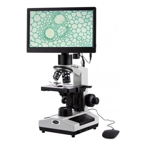 AmScope 40X-2000X 720P HDMI Screen Compound Microscope B390-HD102-S11B