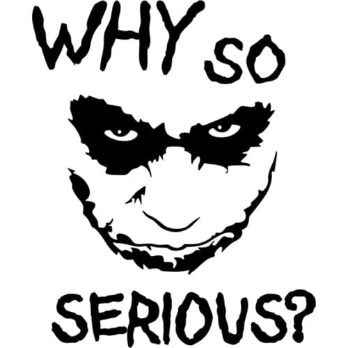 LLY-0371 Personality Car Stickers Joker Modeling Decal PVC Sticker Cars Motorcycle Sunscreen Waterproof Creativity Decals Decor