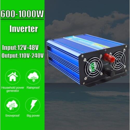 600W 800W 1KW Off Grid Pure Sine Wave Inverter For Solar Wind System For 12V/24V/48V/96V Input 110v 220v DC Output