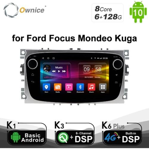 128G Ownice K3 K6 Plus 4G LTE Android 10.0 8 Core Car DVD Player GPS For FORD Mondeo S-MAX Connect FOCUS 2 2008 2009 2010 2011