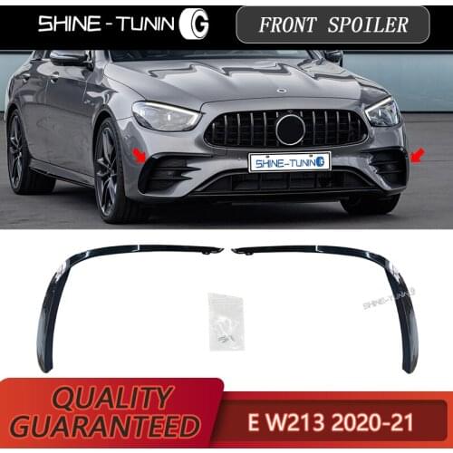 Front canards for W213 E Class 2020-2021 E300 E450 E53 sport Front Bumper Fog Light ABS Splitter Trim