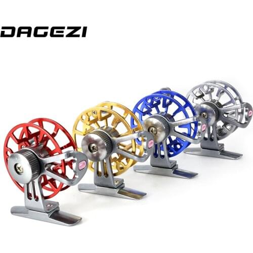 DAGEZI All metal ultra-light 50g ice fishing Reel right handle 4 colors fishing wheel CNC Machined Aluminum fly fishing reel