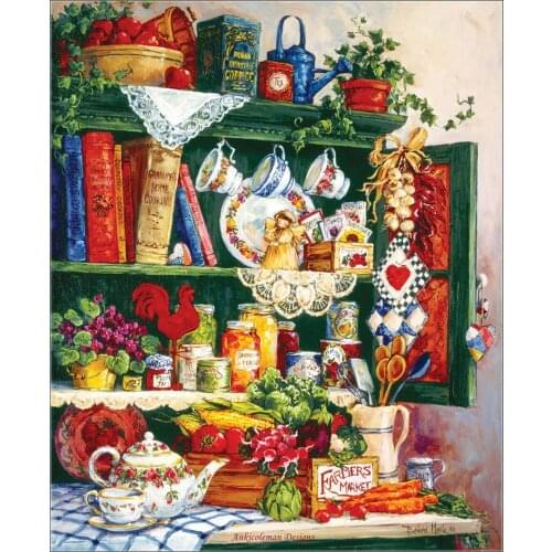 Counted Cross Stitch Kits Needlework Embroidery - 14 ct Aida DMC Color DIY Arts Handmade Home Decor - Grandmas Cupboard