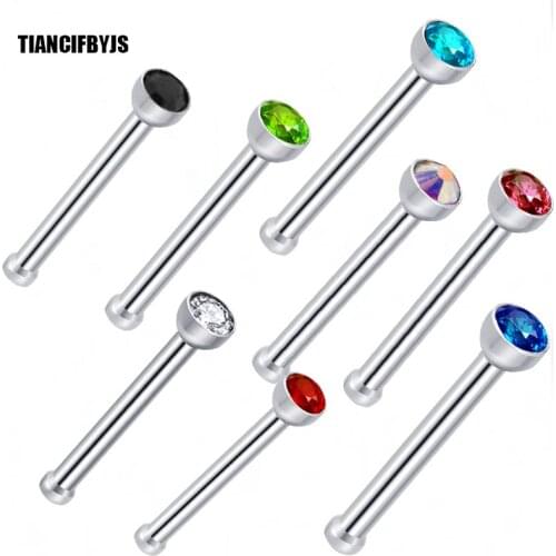 TIANCIFBYJS Surgical Steel Nose Bone Studs Rings Pin Body Tragus Piercing Nez Nombril Earrings Jewelry Pircing Ombligo 200pcs
