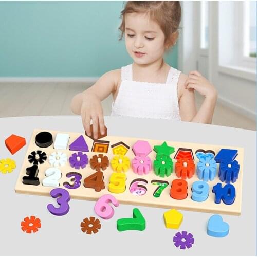 Snowflake Shape Sorter Counting Game for Kids Educational Jigsaw Activity Boards Wooden Number Puzzles Sorting Montessori Toys