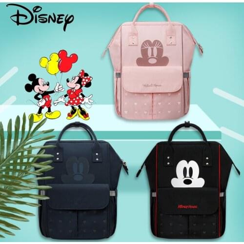 Disney Diaper Bag USB Mommy Backpack Fashion Mummy Maternity Nappy Bag Stroller Bag Large Capacity Multifunctional Baby Bags New