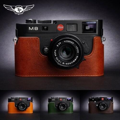 Handwork Photo Camera Genuine leather cowhide Bag Body BOX Case For LEICA M8 M9 M9P ME TYP220 Protective sleeve base shell