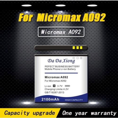 High quality 2100mAh Micromax A092 Battery for Micromax A092 Phone battery