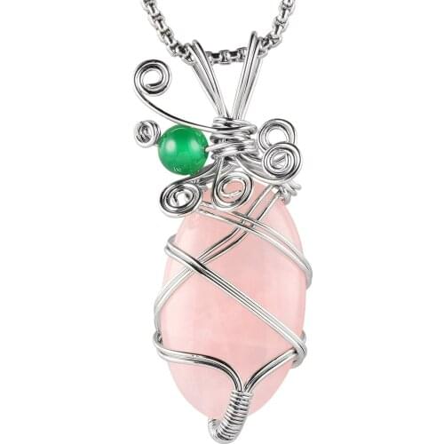 Women Pendants Wire Wrap Healing Crystal Reiki Chakra Pendants Jewelry Making