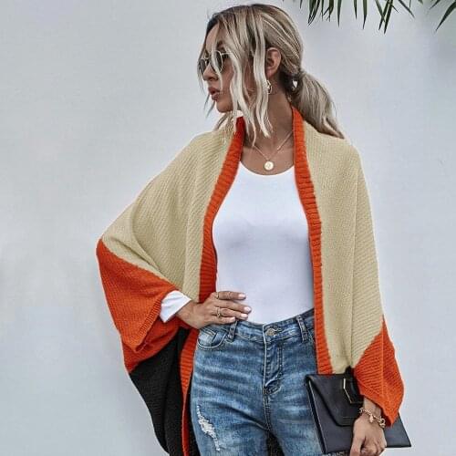 Ladies Long Sleeve Patchwork Mid Length Knittwear Casual Cardigans Women Sweater Female Thin Knitted Coat Women Cardigan Female