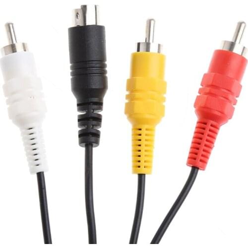 1.8M/6FT Multifunction AV TV S-Video Cable For Nintendo Gamecube 64 SNES NGC N64 G6DD
