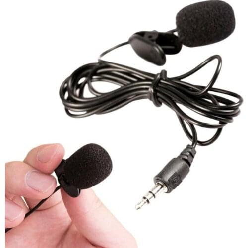 1Pc Microphone 3.5mm Jack Clip Lapel Microphone Portable Hands Free Mini Mic For PC Laptop Lound Speaker Dropshipping