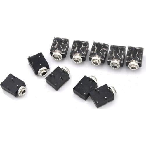 10pcs 3.5 Headphone Jack 5 Pin PCB Mount Female 3.5mm Stereo Jack Socket Connectors Headphone Jacks