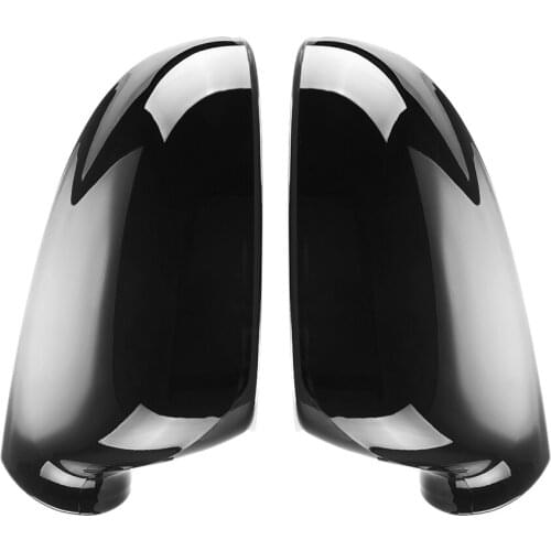 2PC Black For VW GOLF 5 V MK5 GTI Jetta Passat B5.5 B6 EOS Sharan Superb Side Wing Rear View Mirror Cover Replacement Caps Shell
