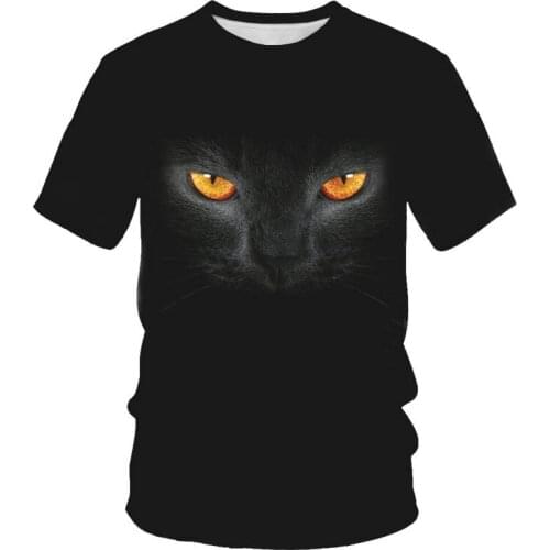 2020 New Cool T-shirt Men 3d Tshirt Print two cat Short Sleeve Summer Tops Tees T shirt Male S-6XL