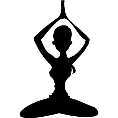 6.2*9.5CM Yoga Meditation Fun Car Stickers Car Styling Vinyl Decals Motorcycle Accessories C2-0540