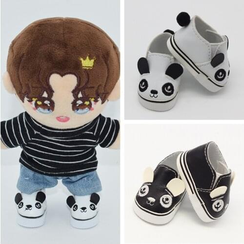 5Cm Black White Panda Shape For 14 Inch Wellie Wisher & 32-34 Cm Paola Reina Dolls Shoes 20Cm Kpop Star EXO Doll Accessories