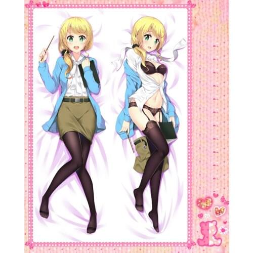 Anime Cartoon Ellen Baker Double-Sided Bolster Hugging Pillow Case Pillow Cover Pillowcase Peach Skin 2 Way No.16220