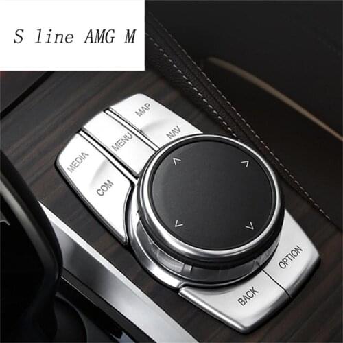 Car styling Interior Multimedia Buttons Cover Decorative Frame trim Stickers Accessories for BMW 5 series G30 G38 Accessories
