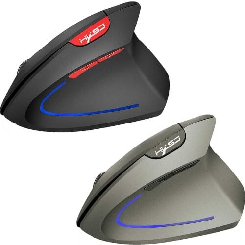 Vococal Fashion 2.4GHz USB Rechargeable Vertical Ergonomic Wireless Optical Mouse for Laptop Desktop PC Computer Notebook