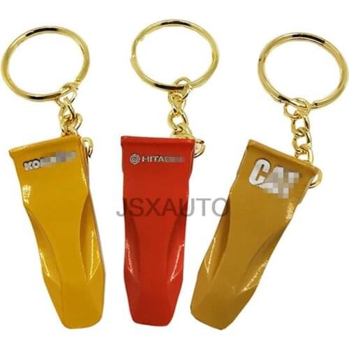 For Alloy Excavator Keychain Bucket Tooth Keychain Komatsu Kobelco Hitachi Carter Creative Key Chain Boutique Pendant