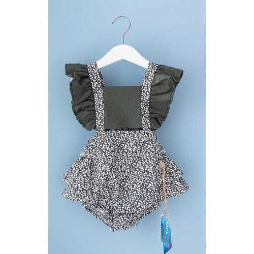 Frilly Floral Summer Baby Girl Jumpsuit