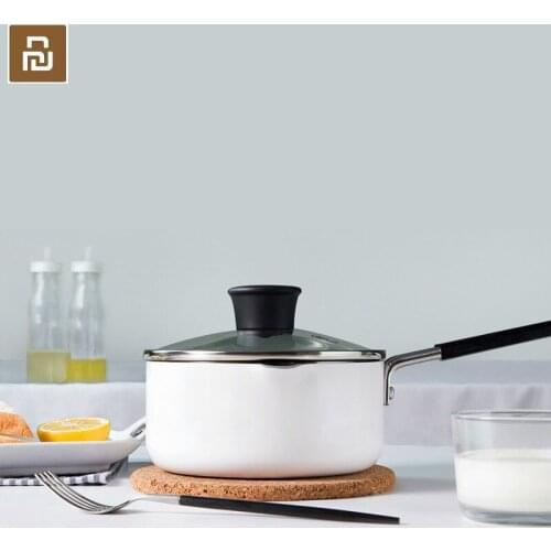 New Youpin Milk Pot for Warming Cooking Milk Soup Pancake Maker Cake Kitchen Pot for Egg Steak Skillet Grill 1.36L